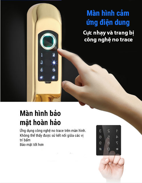 Ổ khóa vân tay | Ổ khóa số | Ổ khóa từ Natter Smart Lock kèm theo hướng dẫn cài đặt.